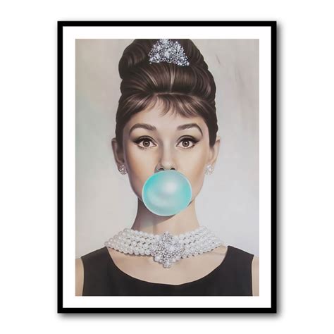 Audrey Hepburn Bubble Gum Wall Art