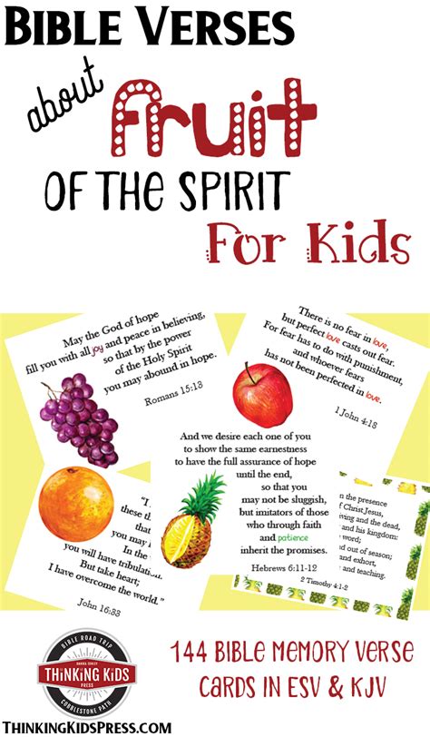 Bible Verses about Fruit of the Spirit for Kids - Thinking Kids