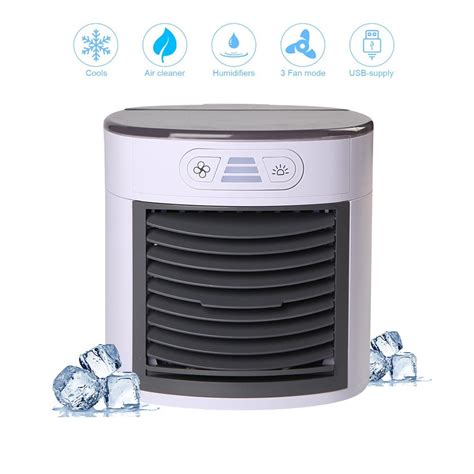 Air Cooler For Room Household Mini Air Conditioner Personal Space Cooler Portable 7 Color Led