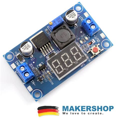 LM2596S Step Down Modul Spannungswandler Mit Voltmeter MAKERSHOP DE