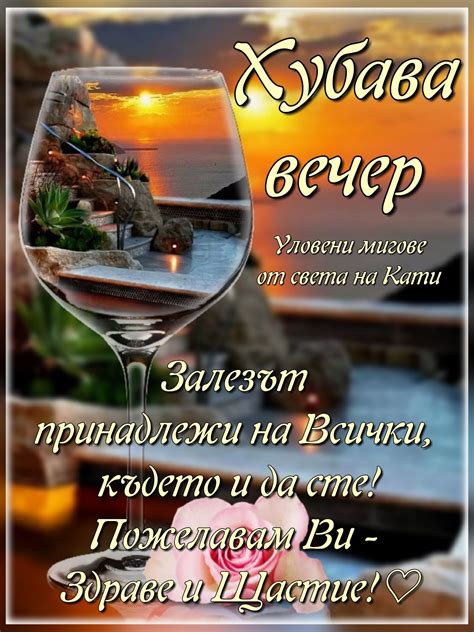 ХУБАВА ВЕЧЕР ВИ... - Уловени мигове от света на Кати