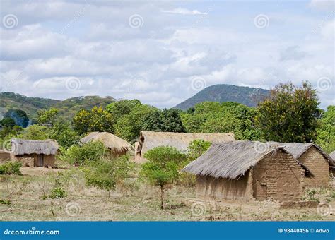 Clay Houses Tanzania Stock Photo Image Of Africa Poverty 98440456