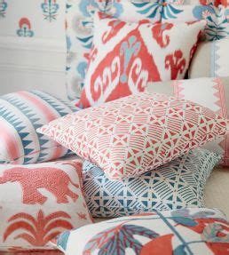 Plaza Fabric In Coral By Thibaut Jane Clayton