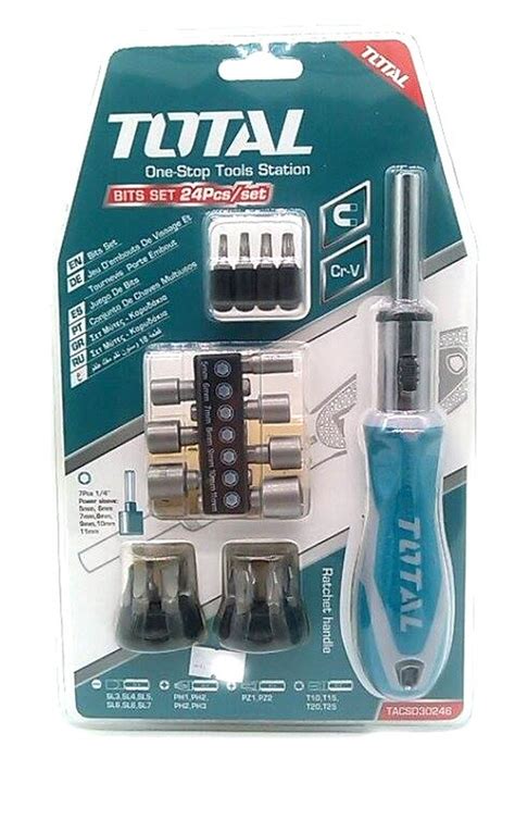 TOTAL 24 Pcs Ratchet Screwdriver Set TACSD30246 Daraz Pk