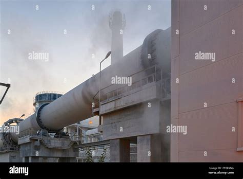 Rotating Furnace For Construction Materials Roasting Stock Photo Alamy