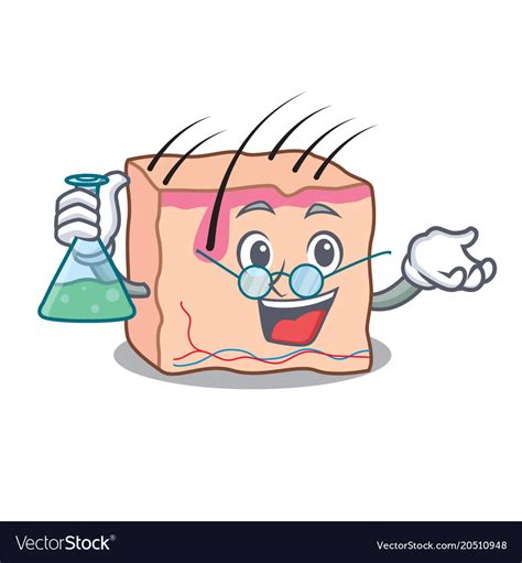 Professor skin character cartoon style Royalty Free Vector