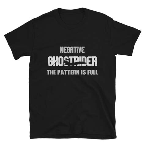 Negative Ghostrider The Pattern Is Full 80s Movie Quote Etsy