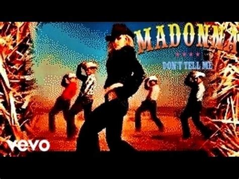 Madonna Don T Tell Me Official Music Video Clip Hd Youtube Music