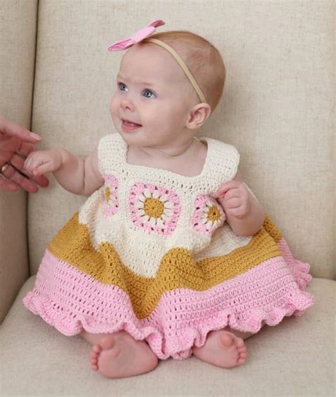 Crochet Baby Boho Sundress Daisy Farm Crafts