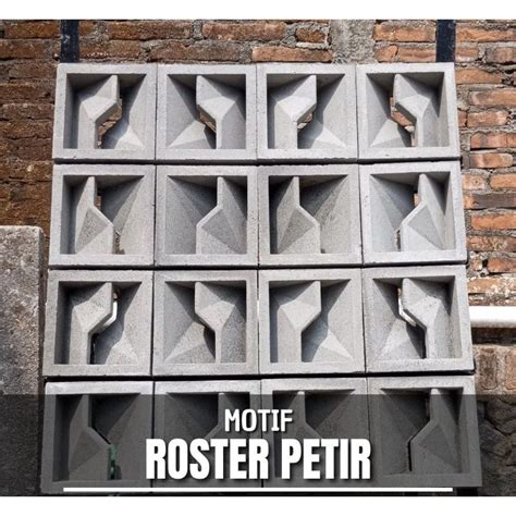 Jual Roster Beton Minimalis Terbuat Dari Cor Motif Petir Ukuran X