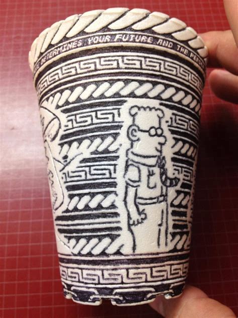 Insane Skills: Awesome Art Found On A Styrofoam Cup (11 Pics)