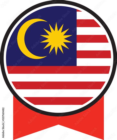 Malaysia Flag The Flag Of Malaysia Vector Illustration Stock Vector