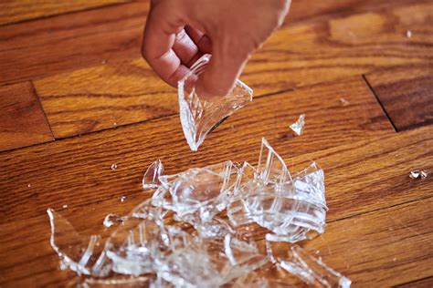 Broken Glass Pieces On Floor