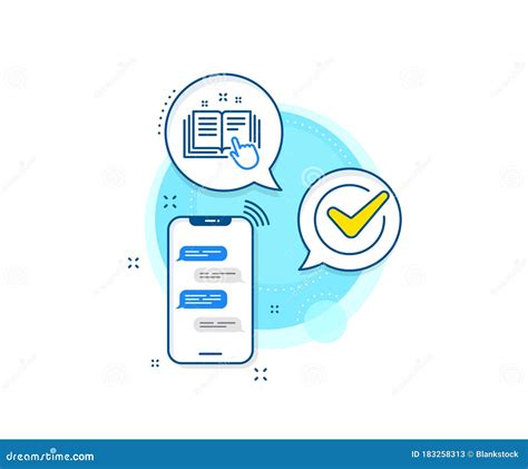 Technical Documentation Line Icon Instruction Sign Vector Stock