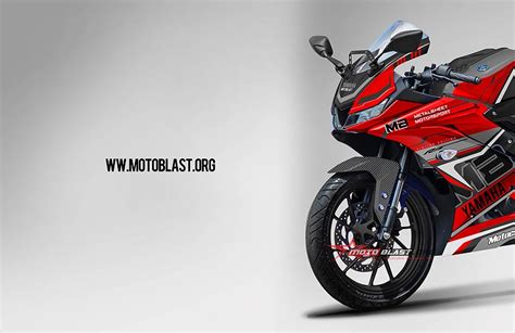 Modifikasi Striping All New Yamaha R15 Black Red Elegan MOTOBLAST