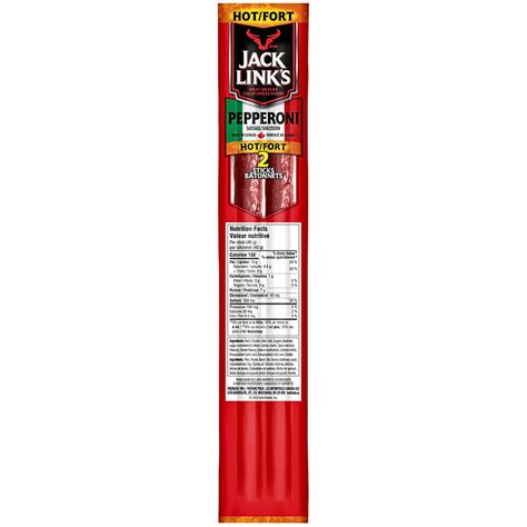 JACK LINKS HOT PEPPERONI STICKS 80g 2 Count Canteen Canada
