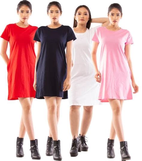 Buy Lappen Fashion Women Pink White Blue Red Solid Cotton Silk T