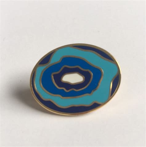 Large Hard Enamel Geode Pin Geology Pin Etsy