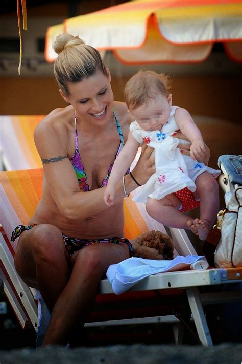 Retro Bikini Michelle Hunziker Turns Up The Temperature Of Varigotti