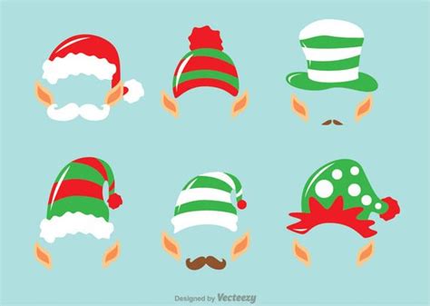 Elf Hats And Ears Vector Pack For Festive Diy Crafts