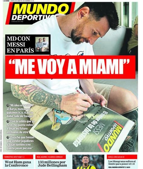 Las Portadas Del D A Bellingham Messi Foto De Marca