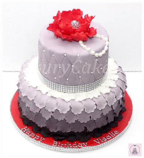 Black Ombre Design Cake Decorated Cake By Sobi Thiru CakesDecor