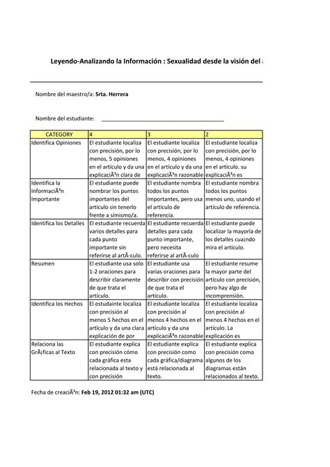 My Rubric Sex Pdf Descarga Gratuita