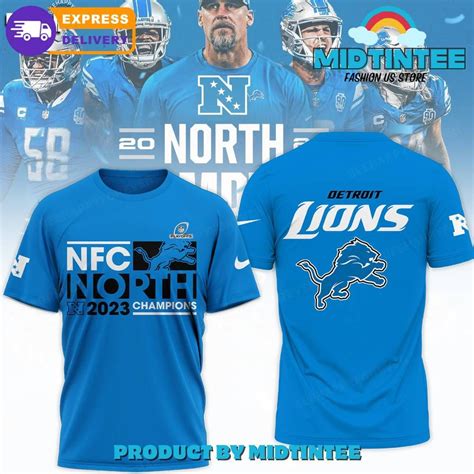 Detroit Lions Nfc North Division Champions Shirt Nel