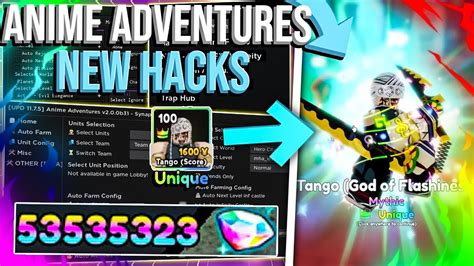 Updated Roblox Anime Adventures Hack Script Gui Auto Farm Dupe