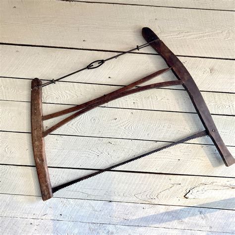 Farmhouse Antique Bow Saw Primitive Rustic Decor Cross Cut Saw Buck Saw