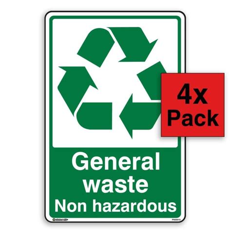 General Waste Recycling Sign Self Adhesive Sticker Stickerzilla