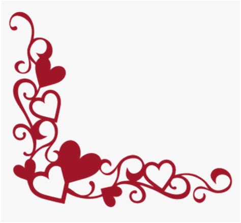 Transparent Hearts Border Clipart Transparent Heart Corner Border Hd