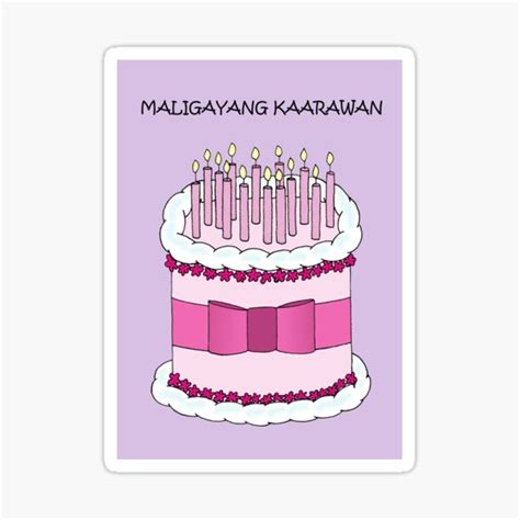 "Filipino Happy Birthday Maligayang Kaarawan" Sticker for Sale by ...