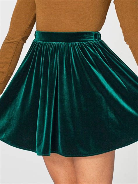 Stretch Velvet Skirt Velvet Skirt Velvet Fashion Green Velvet Skirt