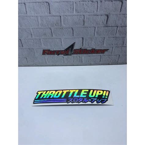 Jual Stiker THROTTLE UP Sticker THROTTLE UP Hologram Shopee Indonesia