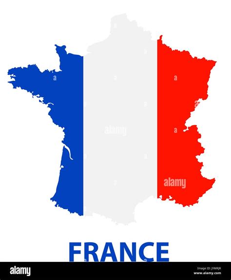 The Detailed Map Of The France With Flag Stock Vector Image And Art Alamy