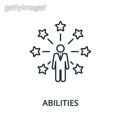 Abilities Icon Line Style Element From Reputation Management