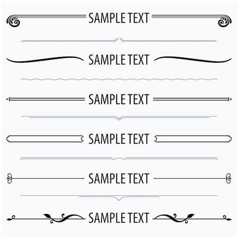 Premium Vector Text Dividers And Separators Set 4