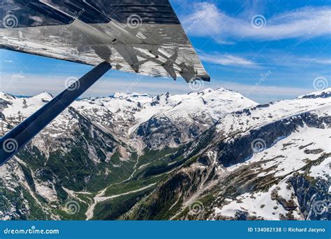 Wedge Mountain Aerial View with Blue Sky Stock Photo - Image of white ...