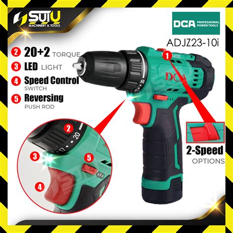 DCA ADJZ23 10I ADJZ23 10IEK 12V 35NM Brushless Cordless Driver Drill