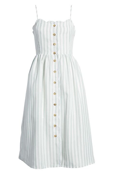 English Factory Scallop Edge Midi Dress Available At Nordstrom