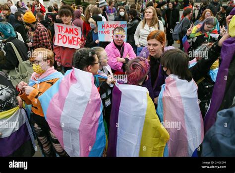 Glasgow Großbritannien 5 Februar 2023 Mehrere hundert Menschen