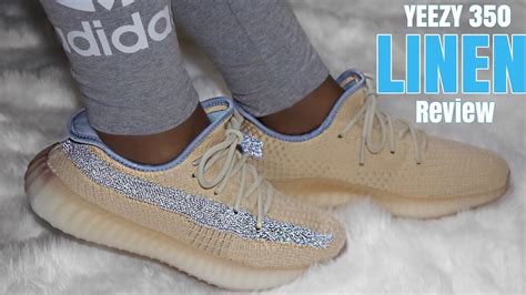 Yeezy 350 Linen Review |Women Sizing + On Feet - YouTube