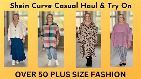 Shein Curve Haul And Try On Over 50 Plus Size Fashion Youtube