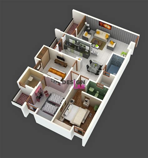 modern  bhk residential building plan ideas