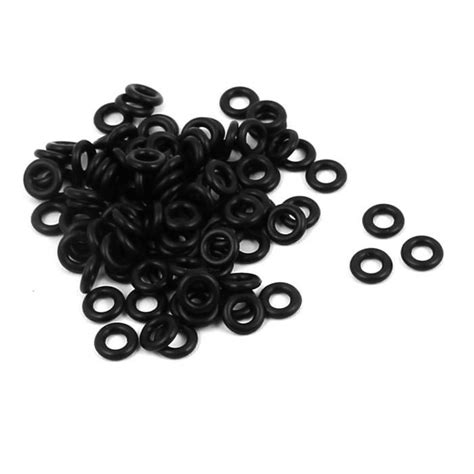 Sourcingmap 100Pcs 2 5Mm X 1 2Mm Noir Joint Torique En Caoutchouc