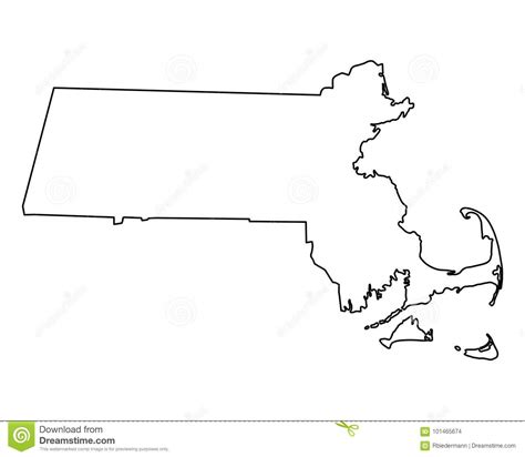 马萨诸塞地图 向量例证 插画 包括有 绘图 背包 等高 空白 马萨诸塞 地理 映射 状态 101465674