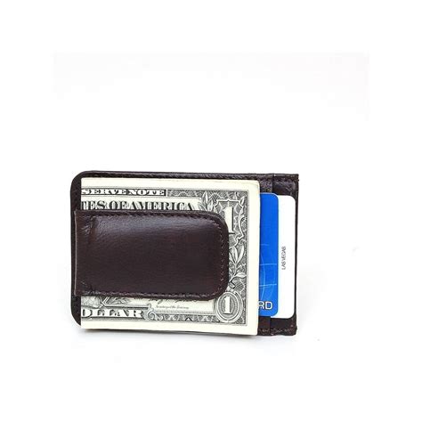 Value On Style Mens Leather Money Clip Slim Front Pocket Wallet Magnetic Id Credit Card Holder