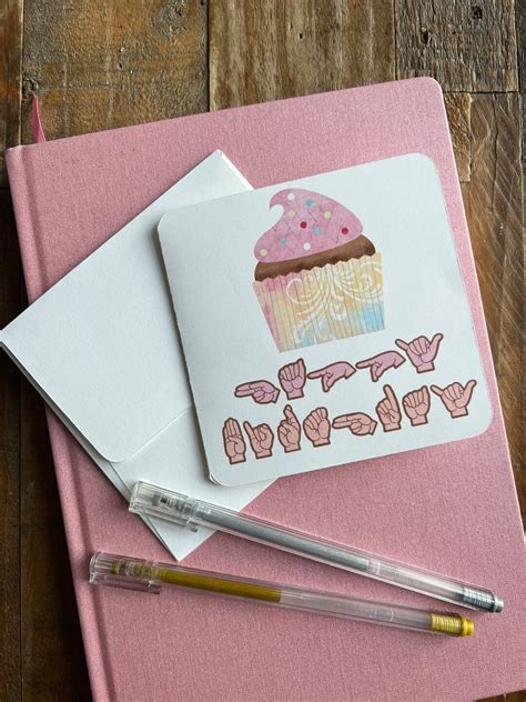 Sign Language Birthday Card / ASL Happy Birthday Card / Sign Language Card / ASL Card / Birthday ...