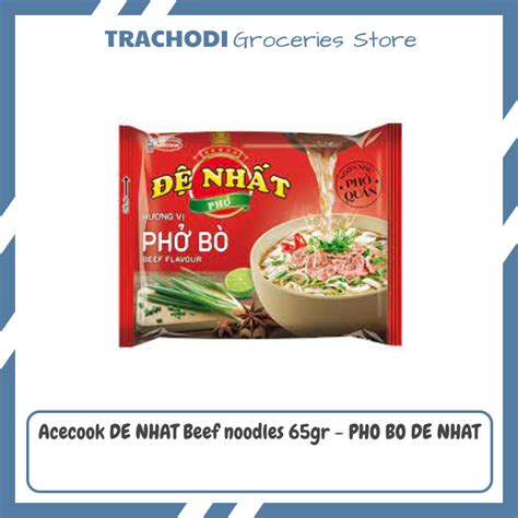 5 PACKS Acecook DE NHAT Beef noodles 68gr Phở Bò Đệ Nhất Lazada PH